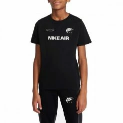 Nuovo 🔔 NIKE T-SHIRT AIR BAMBINO Nero 🤩
