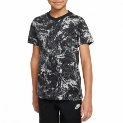 Presa ⌛ NIKE T-SHIRT CAMO LEAF BAMBINO Nero 🎁