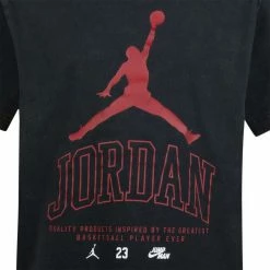 Sconto 🛒 NIKE JORDAN T-SHIRT NO LOOK BAMBINO Nero 🔥 -Offerte Novità Negozio nike jordan 95b246 t shirt no look bambino abbigliamento bambino 044517101 023 3