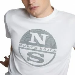 Nuovo ⌛ NORTH SAILS T-SHIRT MACRO LOGO IN TONO Bianco 😉 -Offerte Novità Negozio north sails 692798000 t shirt macro logo in tono casual uomo 045023201 0101 4