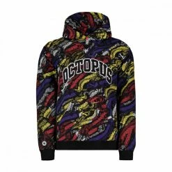 Vendita all'ingrosso 😉 FELPA CON CAPPUCCIO OCTOPUS DECO Nero 😀
