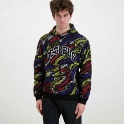 Vendita all'ingrosso 😉 FELPA CON CAPPUCCIO OCTOPUS DECO Nero 😀 -Offerte Novità Negozio octopus 22sosh09 felpa con cappuccio octopus deco street style uomo 044742301 black 3