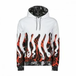 I primi 10 🌟 FELPA C/CAPP OCTOPUS HALF TONE Bianco 👍