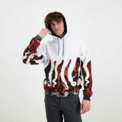 I primi 10 🌟 FELPA C/CAPP OCTOPUS HALF TONE Bianco 👍 -Offerte Novità Negozio octopus 22sosh13 felpa c capp octopus half tone mare uomo 044742501 white 5