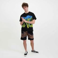 Presa 😀 BERMUDA OCTOPUS BRICKS Nero 😍 -Offerte Novità Negozio octopus 22soss19 bermuda octopus bricks street style uomo 044743101 black 6