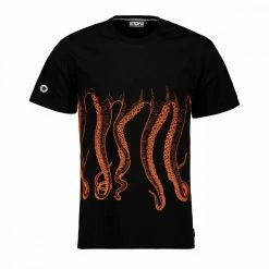Il più economico 🧨 T-SHIRT OCTOPUS OUTLINE Nero 😀