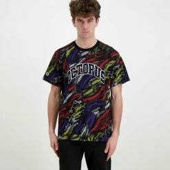 Miglior offerta ✔️ T-SHIRT OCTOPUS DECO Nero 👍 -Offerte Novità Negozio octopus 22sots09 t shirt octopus deco street style uomo 044743801 black 3