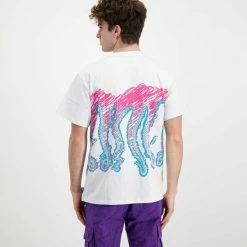 Vendita all'ingrosso 👏 T-SHIRT OCTOPUS DRAFT Bianco 🎁 -Offerte Novità Negozio octopus 22sots11 t shirt octopus draft street style uomo 044744001 white 4