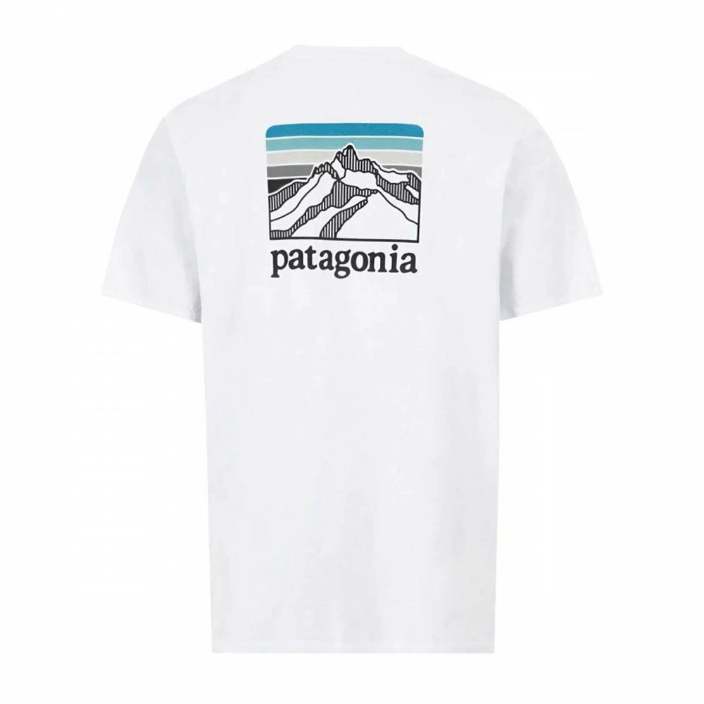Nuovo ✨ PATAGONIA T-SHIRT LINE LOGO RIDGE POCKET RESPONSIBILI-TEE Bianco 👏 - immagine 2