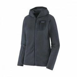 Sconto 😉 PATAGONIA PILE FULL ZIP CON CAPPUCCIO R1 AIR DONNA Blu 🔥