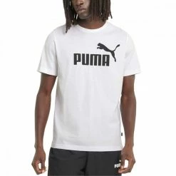 Vendita all'ingrosso 🛒 PUMA T-SHIRT LOGO ESSENTIAL Bianco 🎁 -Offerte Novità Negozio puma 586666 t shirt essential logo sport style uomo 042171701 02 3
