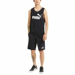 Nuovo ✔️ PUMA SHORT ESSENTIAL JERSEY Nero 🥰 -Offerte Novità Negozio puma 586706 short essential jersey sport style uomo 042172101 01 3