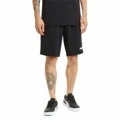 Nuovo ✔️ PUMA SHORT ESSENTIAL JERSEY Nero 🥰 -Offerte Novità Negozio puma 586706 short essential jersey sport style uomo 042172101 01 5