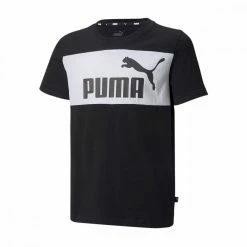 Migliore vendita 🎁 PUMA T-SHIRT COLORBLOCK BAMBINO Bianco, Nero 🔔