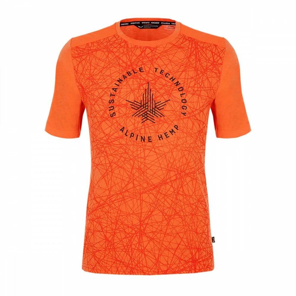 I primi 10 👍 SALEWA T-SHIRT LAVAREDO HEMP PRINT Arancio 🔔