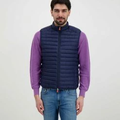 Acquistare 🎁 SAVE THE DUCK PIUMINO SMANICATO ADAM Blu ✔️ -Offerte Novità Negozio save the duck d82410mgiga piumino smanicato adam giacconi uomo 044997901 90000 3