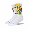 Miglior offerta 😉 STANCE CALZE BART SIMPSON 🎉 -Offerte Novità Negozio stance 62us0000063 calze bart simpson street style uomo 044755301 wht 1