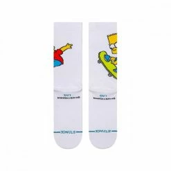 Miglior offerta 😉 STANCE CALZE BART SIMPSON 🎉 -Offerte Novità Negozio stance 62us0000063 calze bart simpson street style uomo 044755301 wht 3