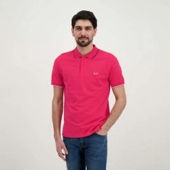 Sconto 😉 SUN 68 POLO CON PIPING Fucsia 😉 -Offerte Novità Negozio sun 68 a32110 polo con piping casual uomo 044816001 20 4