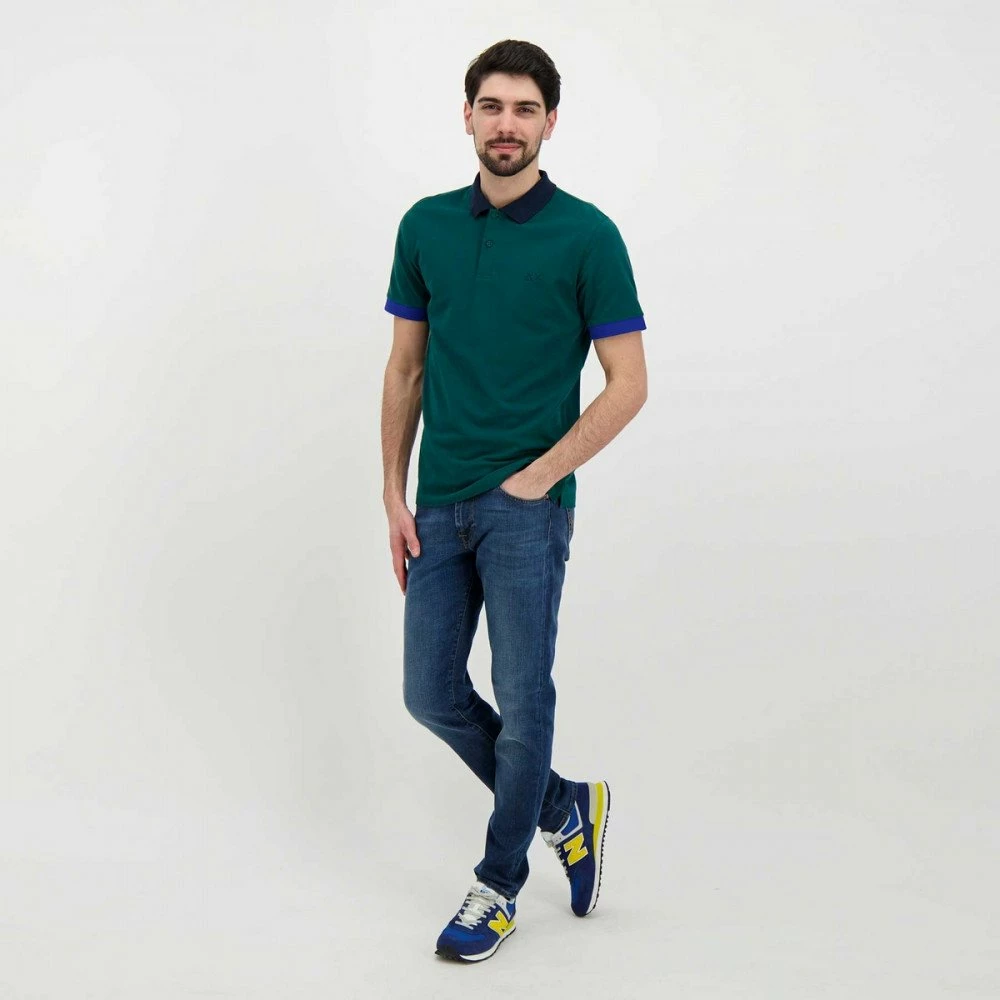 Vendita all'ingrosso π SUN 68 POLO TRICOLOR Verde π 7 Vendita all'ingrosso π SUN 68 POLO TRICOLOR Verde π - immagine 6