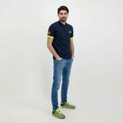 Offerte 😀 SUN 68 POLO MACRO LOGO FLUO Blu 🥰 -Offerte Novità Negozio sun 68 a32120 polo macro logo fluo casual uomo 044817001 07 6