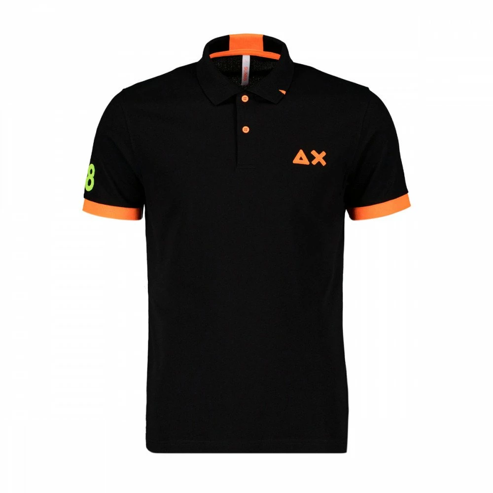 Promo 🧨 SUN 68 POLO MACRO LOGO FLUO Nero ✔️ 3 Promo 🧨 SUN 68 POLO MACRO LOGO FLUO Nero ✔️