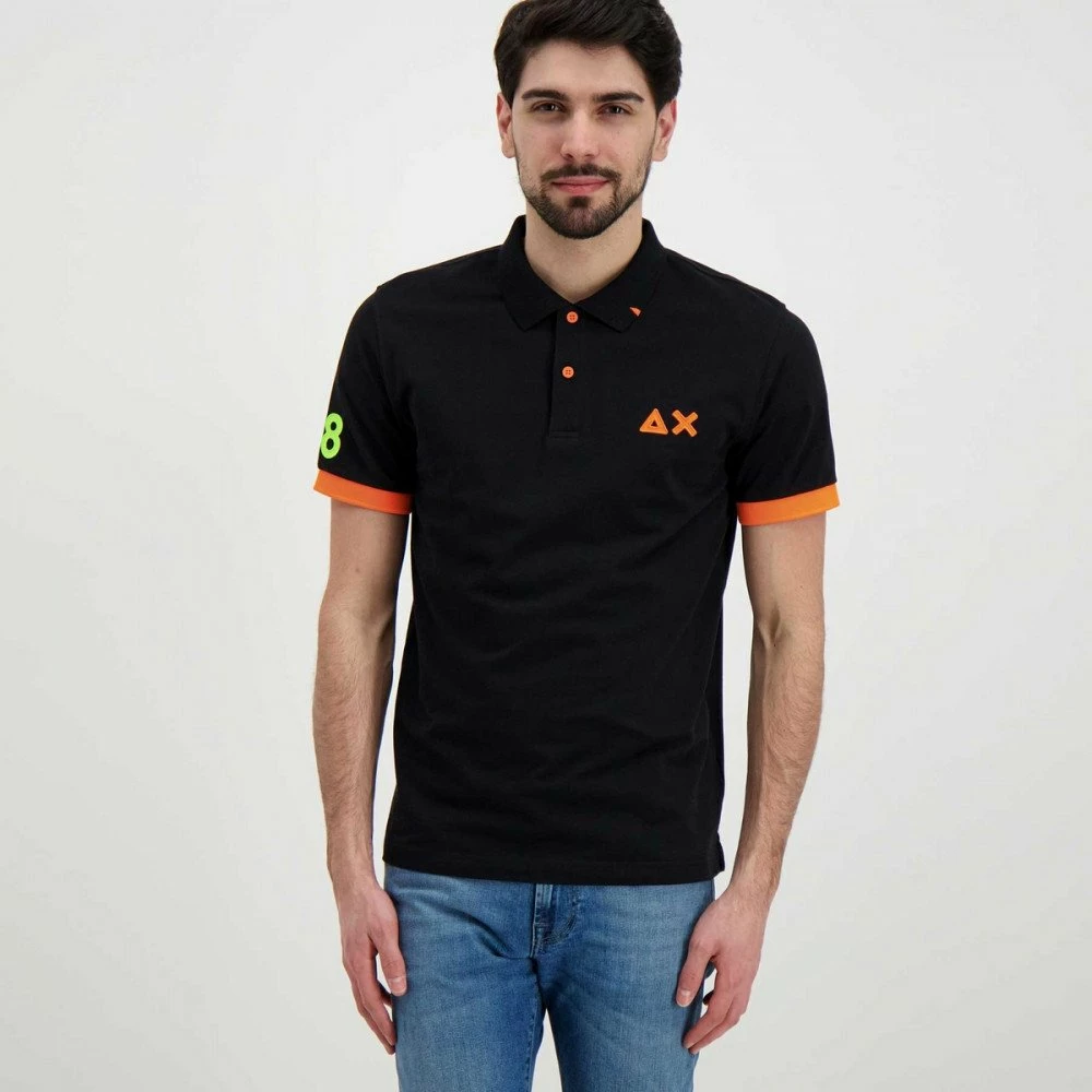 Promo 🧨 SUN 68 POLO MACRO LOGO FLUO Nero ✔️ 5 Promo 🧨 SUN 68 POLO MACRO LOGO FLUO Nero ✔️ - immagine 3