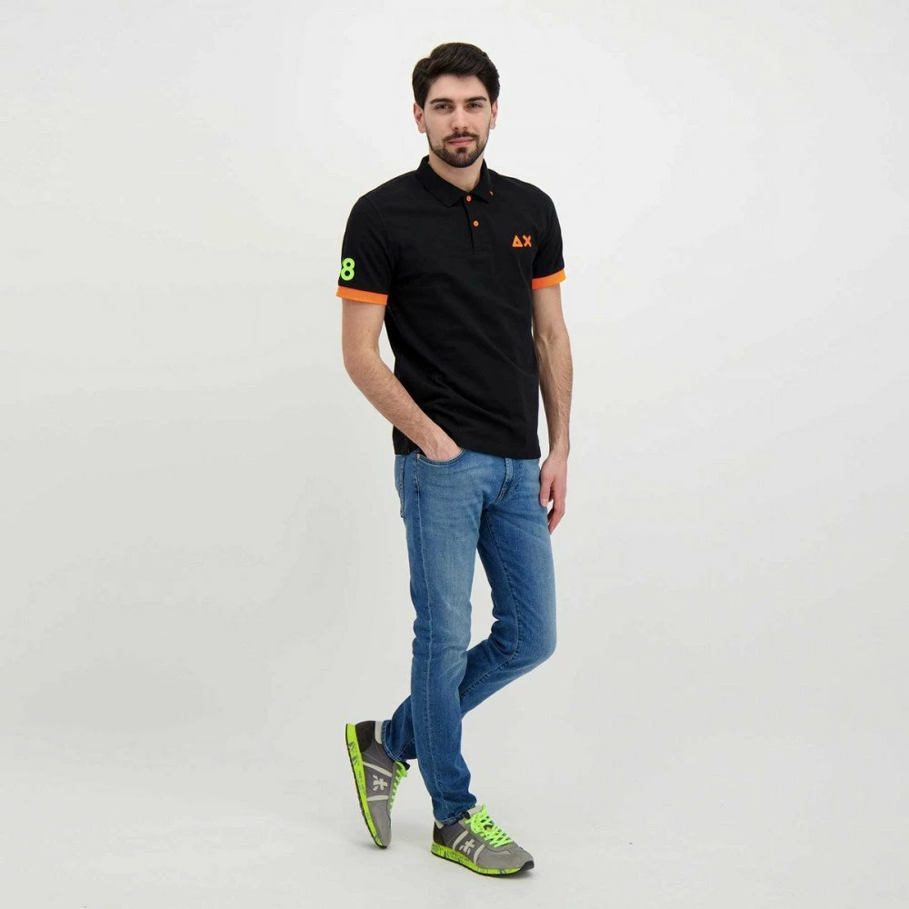 Promo 🧨 SUN 68 POLO MACRO LOGO FLUO Nero ✔️ 8 Promo 🧨 SUN 68 POLO MACRO LOGO FLUO Nero ✔️ - immagine 6