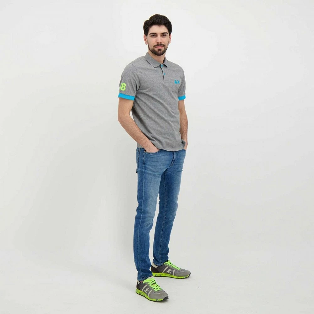 Presa ๐ SUN 68 POLO MACRO LOGO FLUO Grigio ๐ฅ 8 Presa ๐ SUN 68 POLO MACRO LOGO FLUO Grigio ๐ฅ - immagine 6