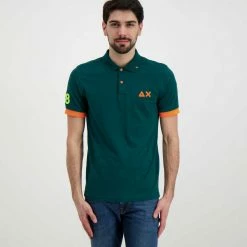 Bilancio ✔️ SUN 68 POLO MACRO LOGO FLUO Verde ⌛ -Offerte Novità Negozio sun 68 a32120 polo macro logo fluo casual uomo 044817301 50 3