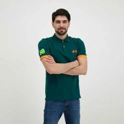 Bilancio ✔️ SUN 68 POLO MACRO LOGO FLUO Verde ⌛ -Offerte Novità Negozio sun 68 a32120 polo macro logo fluo casual uomo 044817301 50 5
