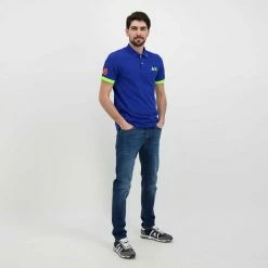 Il più economico 😍 SUN 68 POLO MACRO LOGO FLUO Royal 🌟 -Offerte Novità Negozio sun 68 a32120 polo macro logo fluo casual uomo 044817401 58 6