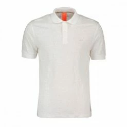 Presa ⭐ SUN 68 POLO IN LINO Bianco 🧨