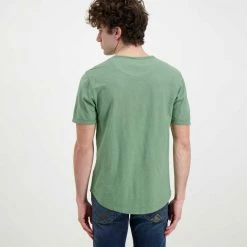 Bilancio 👏 SUN 68 T-SHIRT COTONE FIAMMATO LOGO Verde ✔️ -Offerte Novità Negozio sun 68 t32112 t shirt cotone fiammato logo casual uomo 044819101 19 3