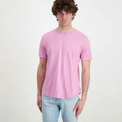 Nuovo di zecca 😉 SUN 68 T-SHIRT COTONE FIAMMATO LOGO Viola 👏 -Offerte Novità Negozio sun 68 t32112 t shirt cotone fiammato logo casual uomo 044863801 24 2