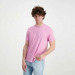 Nuovo di zecca 😉 SUN 68 T-SHIRT COTONE FIAMMATO LOGO Viola 👏 -Offerte Novità Negozio sun 68 t32112 t shirt cotone fiammato logo casual uomo 044863801 24 4