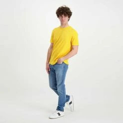 Acquistare 💯 SUN 68 T-SHIRT COTONE FIAMMATO LOGO 🌟 -Offerte Novità Negozio sun 68 t32112 t shirt cotone fiammato logo casual uomo 044863901 40 5