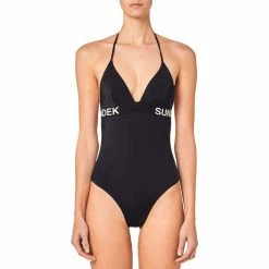 Bilancio 🎁 SUNDEK COSTUME INTERO LOGO GABRIELA DONNA Nero 🌟