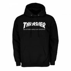 Sconto 👏 THRASHER FELPA CON CAPPUCCIO SKATE MAG Nero 🌟