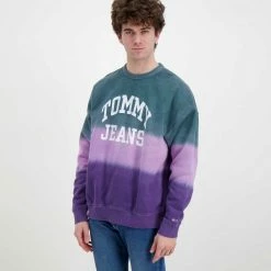 Offerte 🔔 TOMMY 👖 JEANS FELPA GIROCOLLO TIE DYE Multicolor 🌟 -Offerte Novità Negozio tommy jeans dm0dm12377 felpa girocollo tie dye casual uomo 045117101 vlk 3