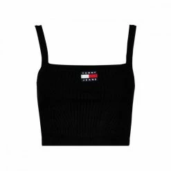 Acquistare π TOMMY π JEANS CANOTTA CROP CON LOGO DONNA Nero π