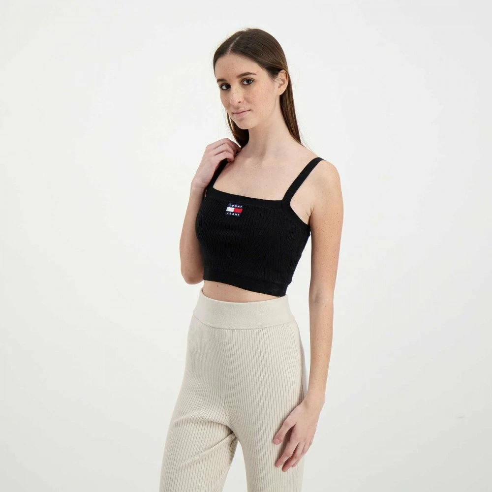 Acquistare π TOMMY π JEANS CANOTTA CROP CON LOGO DONNA Nero π 7 Acquistare π TOMMY π JEANS CANOTTA CROP CON LOGO DONNA Nero π - immagine 5