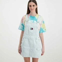 Migliore vendita 👏 TOMMY 👖 JEANS SALOPETTE IN DENIM DONNA Azzurro 🔔 -Offerte Novità Negozio tommy jeans dw0dw12423 salopette in denim donna casual donna 045112901 1ab 3