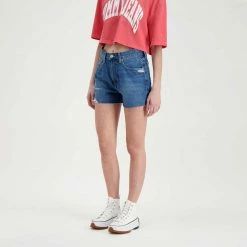 Offerte 😀 TOMMY 👖 JEANS BERMUDA MOM DONNA Blu 🤩 -Offerte Novità Negozio tommy jeans dw0dw12454 bermuda mom donna casual donna 045113101 1a5 4