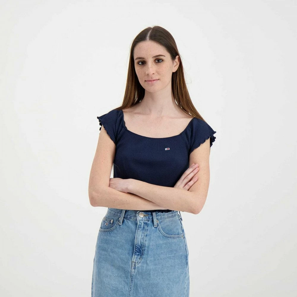 Miglior offerta π TOMMY π JEANS T-SHIRT CROP SPALLE SCOPERTE DONNA Blu π 7 Miglior offerta π TOMMY π JEANS T-SHIRT CROP SPALLE SCOPERTE DONNA Blu π - immagine 5