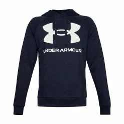Offerte 🔔 UNDER ARMOUR FELPA CON CAPPUCCIO RIVAL FLEECE BIG LOGO Blu 🧨