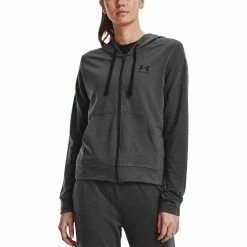 A buon mercato ✨ UNDER ARMOUR FELPA FULL ZIP CON CAPPUCCIO RIVAL TERRY DONNA Grigio ⌛ -Offerte Novità Negozio under armour 1369853 rival terry fz hoodie abbigliamento training e palestra donna 046617601 010 3