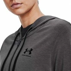 A buon mercato ✨ UNDER ARMOUR FELPA FULL ZIP CON CAPPUCCIO RIVAL TERRY DONNA Grigio ⌛ -Offerte Novità Negozio under armour 1369853 rival terry fz hoodie abbigliamento training e palestra donna 046617601 010 5