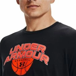 Offerte ❤️ UNDER ARMOUR T-SHIRT BBALL BRANDED WORDMARK Nero 🤩 -Offerte Novità Negozio under armour 1370233 t shirt bball branded wordmark abbigliamento basket uomo 044616601 001 5