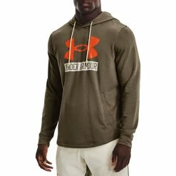 Offerte 😉 UNDER ARMOUR FELPA CON CAPPUCCIO LOGO RIVAL TERRY Verde 😉 -Offerte Novità Negozio under armour 1370390 felpa cappuccio logo rival terry abbigliamento training e palestra uomo 044904001 361 3